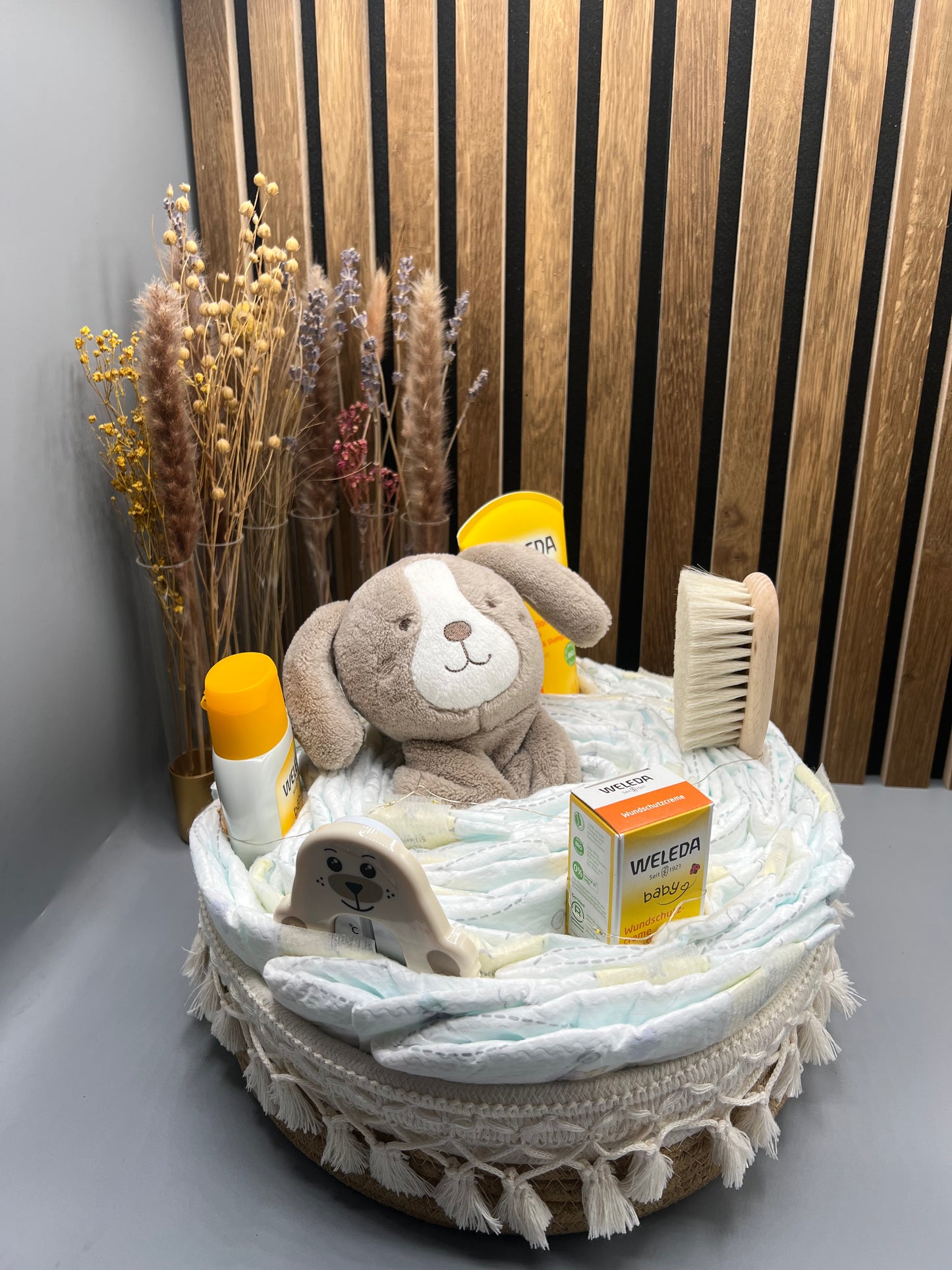Windeltorte Hund , Geschenk zur Geburt , Babyshower,