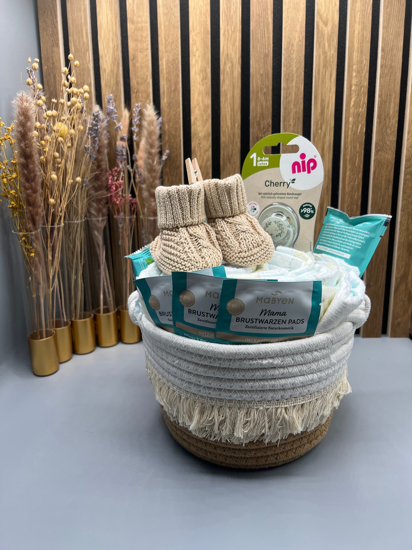 Kleine Windeltorte für Mama und Baby , Geschenk zur Geburt , Babyshower,